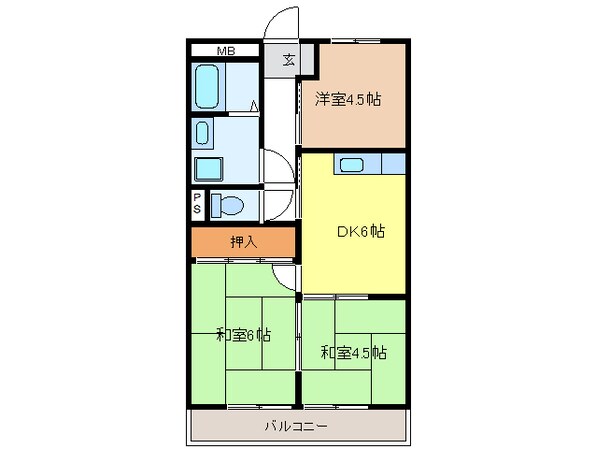 サンハイツスターの物件間取画像